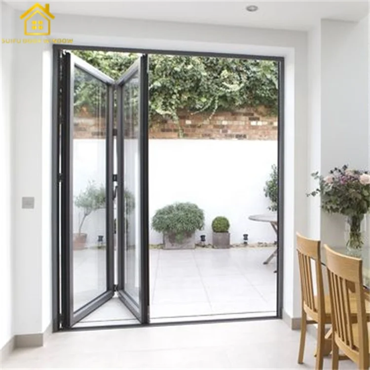 Diversified Latest Designs Wooden Exterior Glass Interior Doors Shop Front Bifold Door