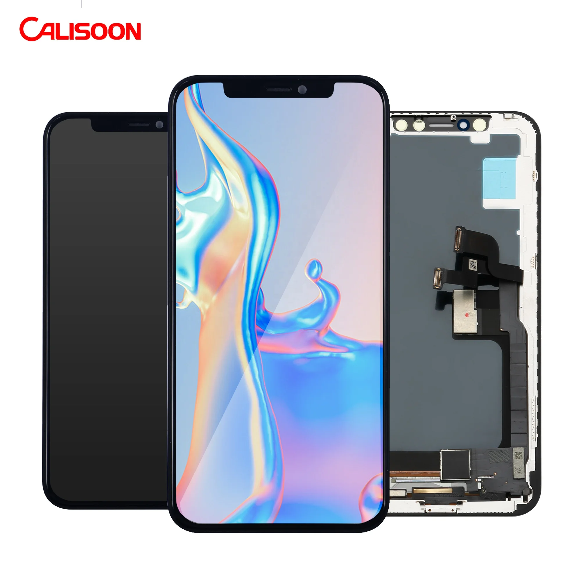  2021 новый бренд Calisoon прямая Заводская цена ЖК-дисплеи для мобильных телефонов с дигитайзером в сборе ЖК-дисплей iphone X xr 8 7