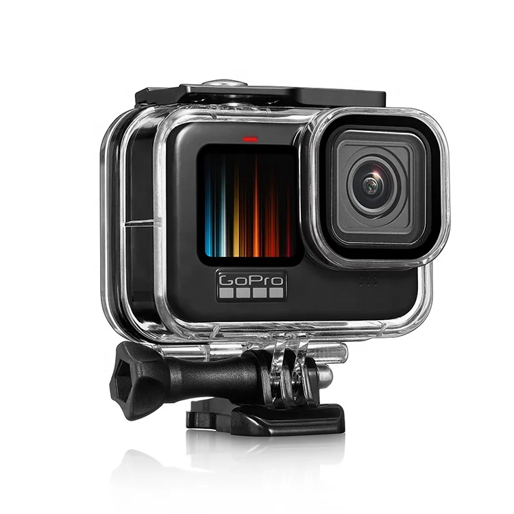 Junnx Underwater Housing Accessories waterproof case for Gopro Hero 9 Hard Protective Cage Case for action camera
