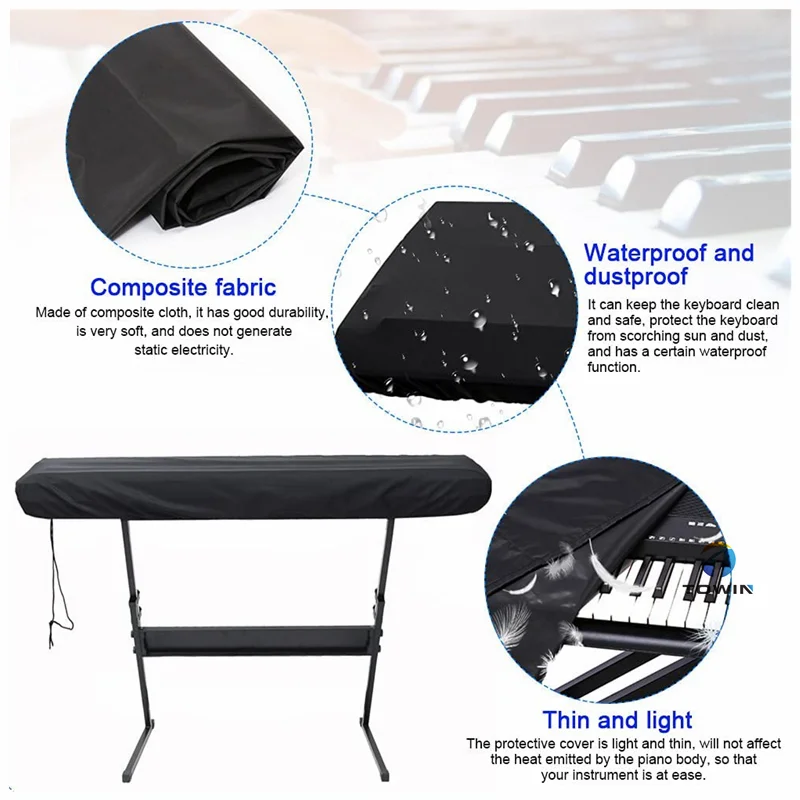 Wholesale High quality dust cloth fabric 88 keys digital electric piano cover for piano keyboard