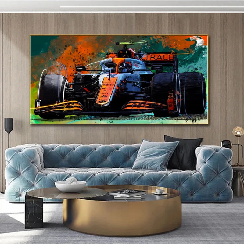 Гоночный F1 супер автомобиль современный поп Красочный холст Квадро домашний Декор картина настенные художественные плакаты
