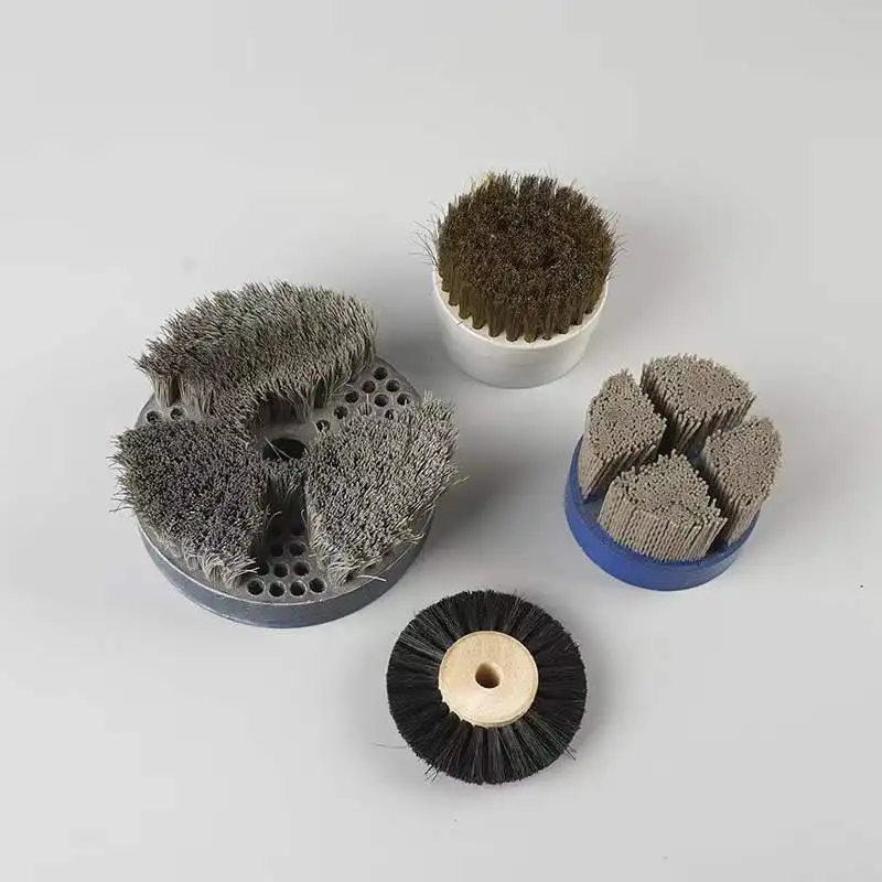 Manufacturer High Quality  radial abrasive polymer brush Nylon Round  Polishing Grinding Abrasive Brushes