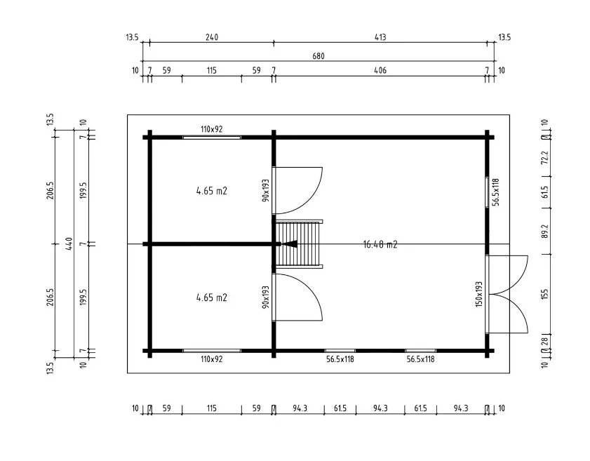 26m² Wooden House Easy  Tiny Homes Ready to Ship Garden House