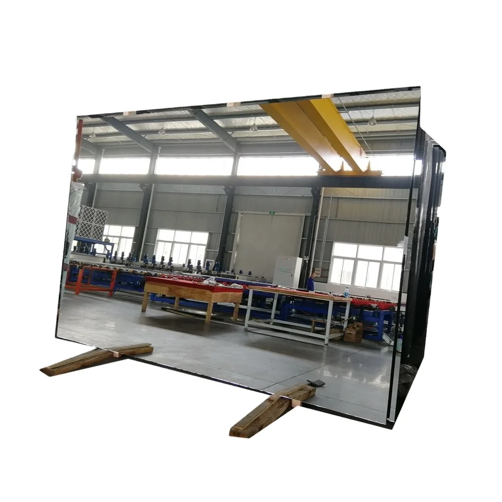 Qingdao factory price 2mm 3mm 4mm 5mm aluminum coated glass mirror with double coatings for home decor and furniture use