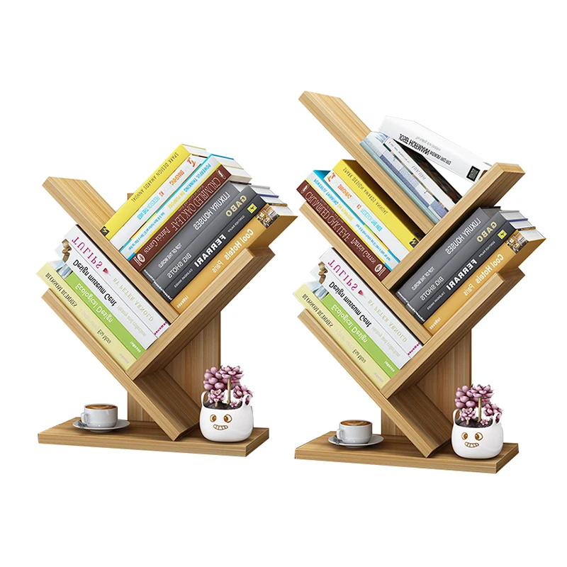 
3-5 Tier Wooden kids bookshelf bookcase Multi-layer Creative Tree Shaped Book Shelf 