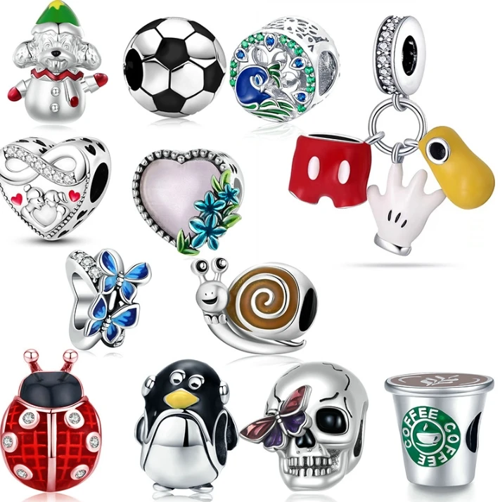 Big hole charm pendant mexican designer charms for bracelets bulk