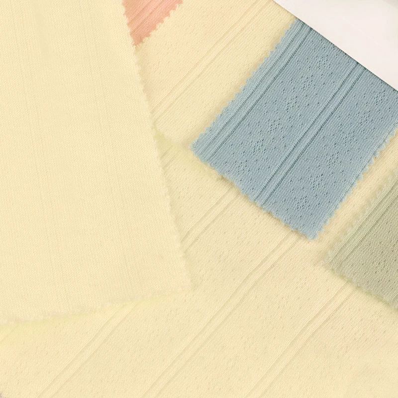 Органический хлопок жаккардовая футболка ткань 220gsm 100% жаккард ребристый трикотажный