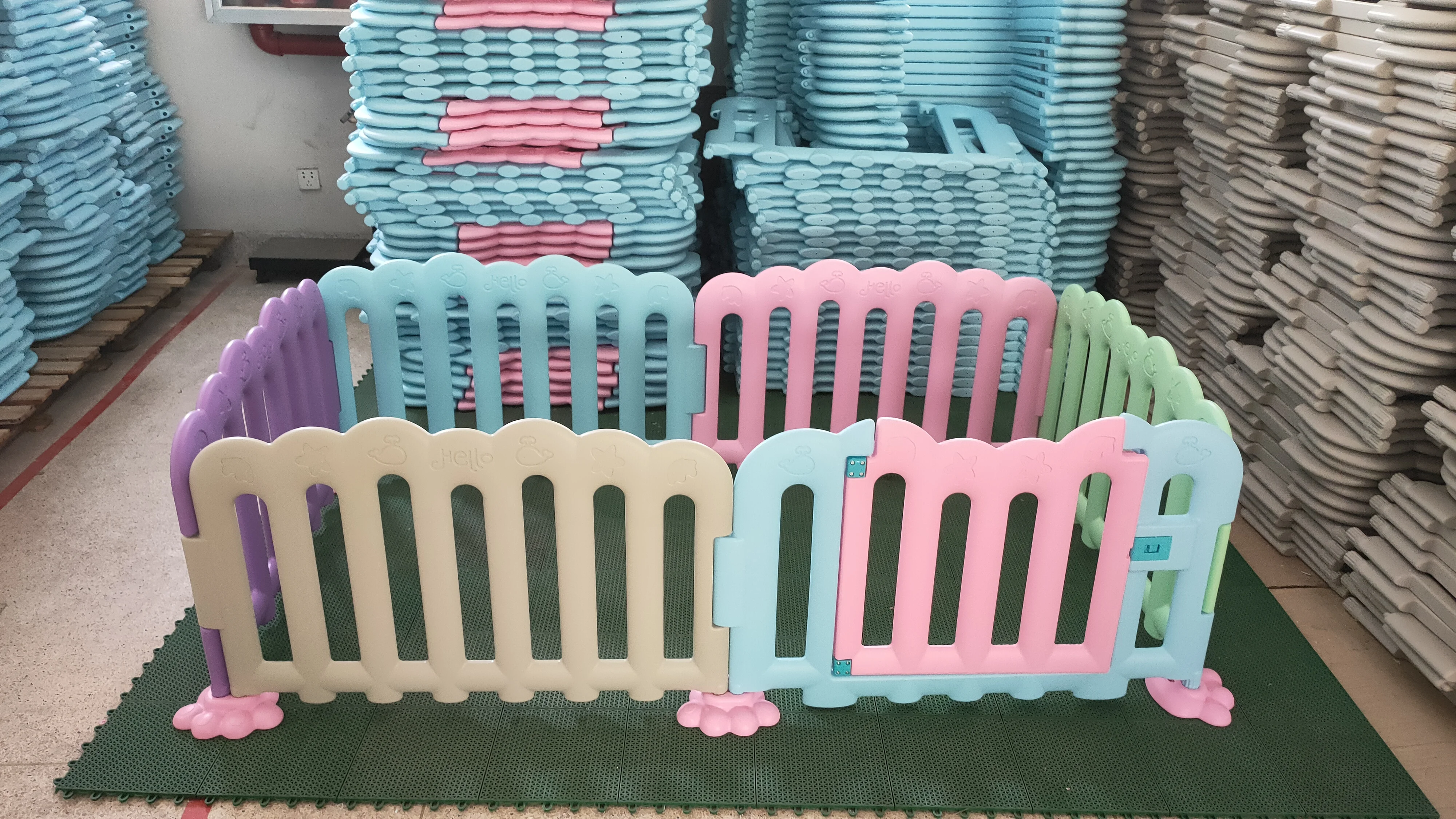 Soft Play Colorful Gate Soft Play Fence Kids White Soft Play Baby Fence Playpen