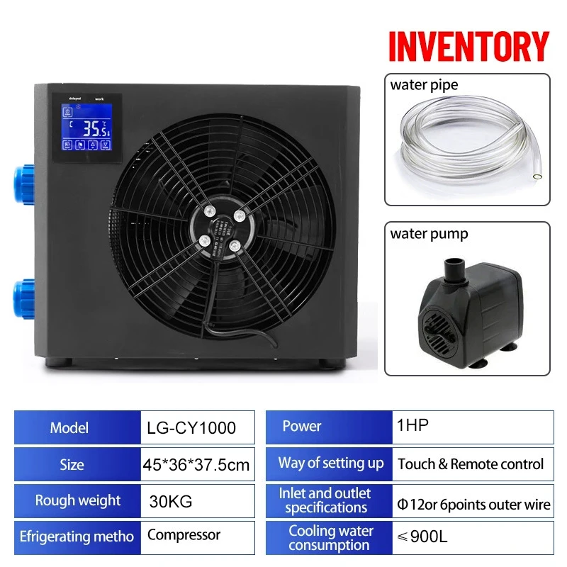 OEM 1HP Cold Plunge Ice Bath Therapy Remote Control Equipment Water Cooling Chiller Temperature Display Cold Plunge for Home Use