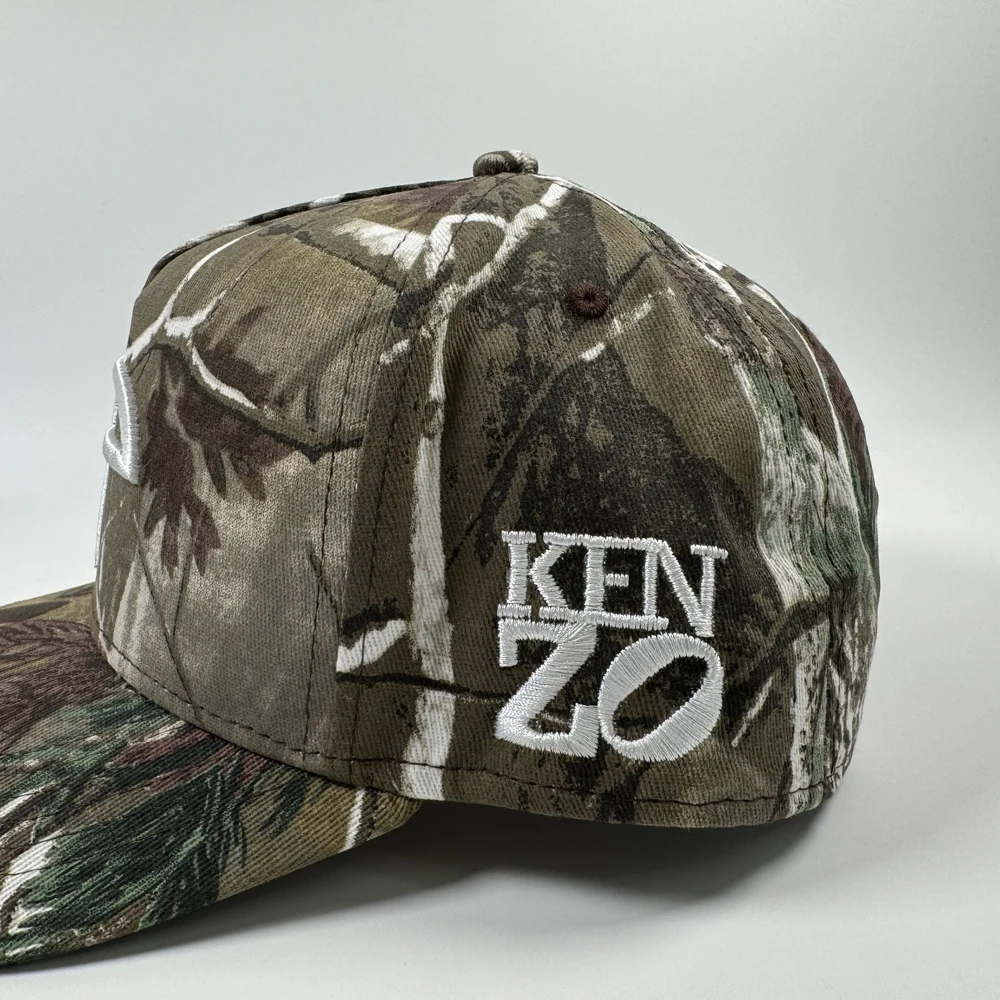 2024 New fashion printed camouflage snapback cap with interior tapes Hunting forest 3d embroidered 5 panel real tree camo hat