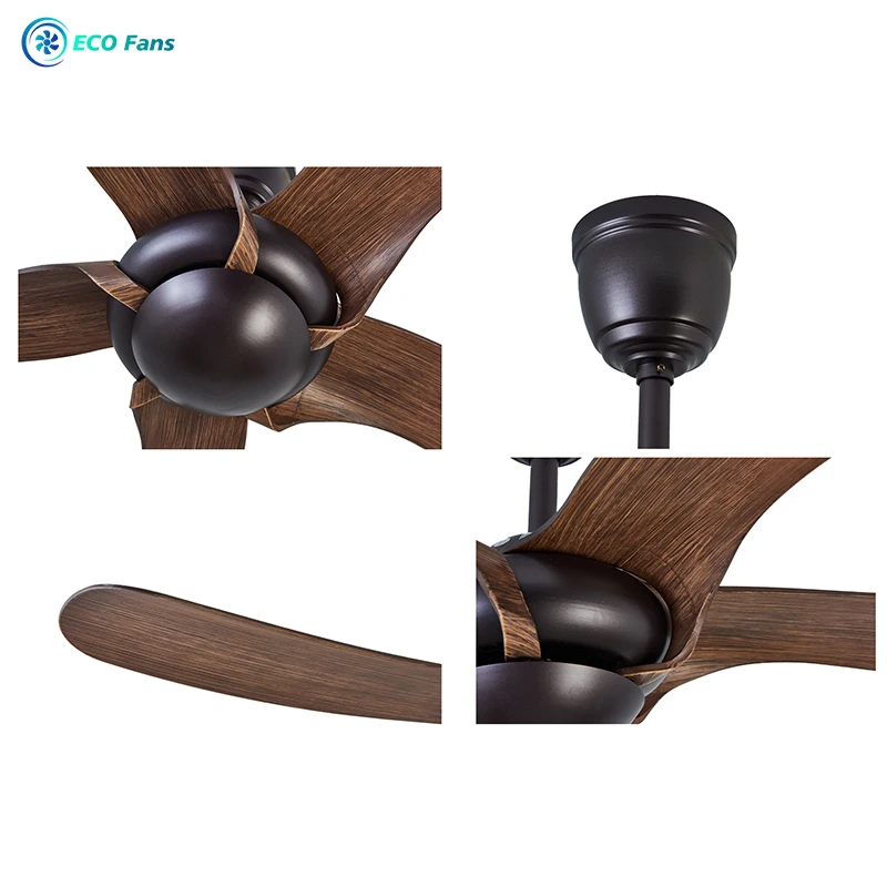 ECO No Light 52 Inch Factory Price Living Room Durable ABS Quiet and Long Lifespan BLDC Motor Modern Ceiling Fan