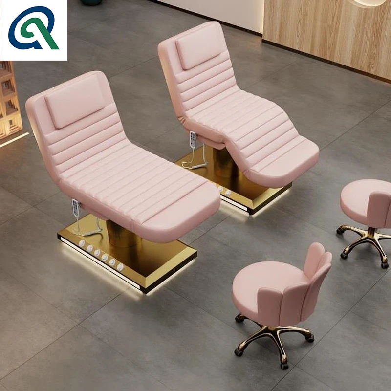 Qunpeng hot selling and new facial bed massage table lash bed electrical 3 motors spa treatment bed