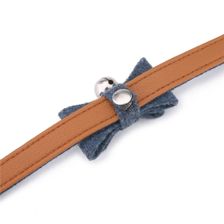 Cat Collars with Bow Tie and Bell Breakaway Felt Pet Collars Adjustable Buckle Collars for Cat Small Dog