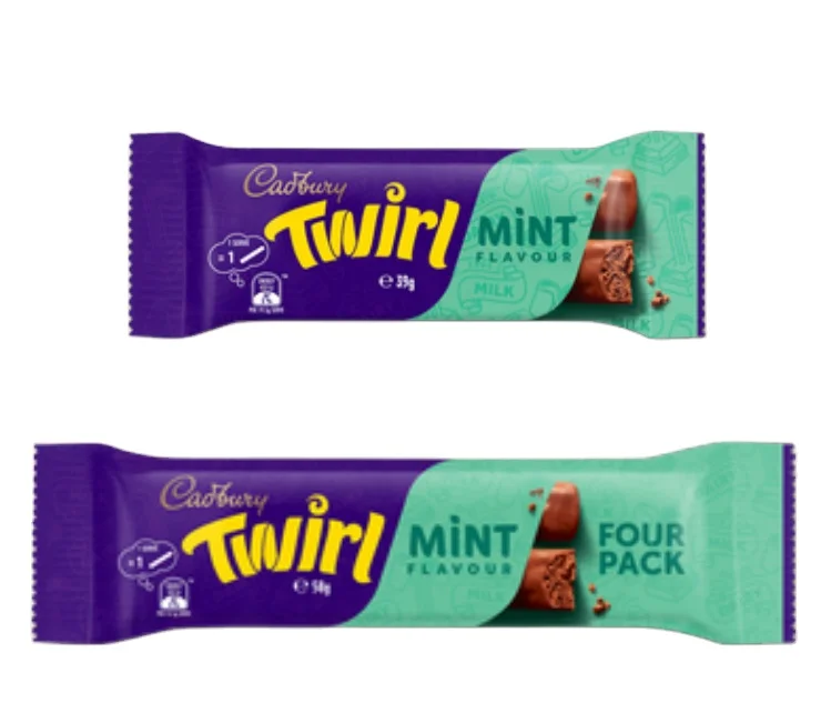 Cadbury Twirl Mint Flavour King Size Chocolate Bar 54g