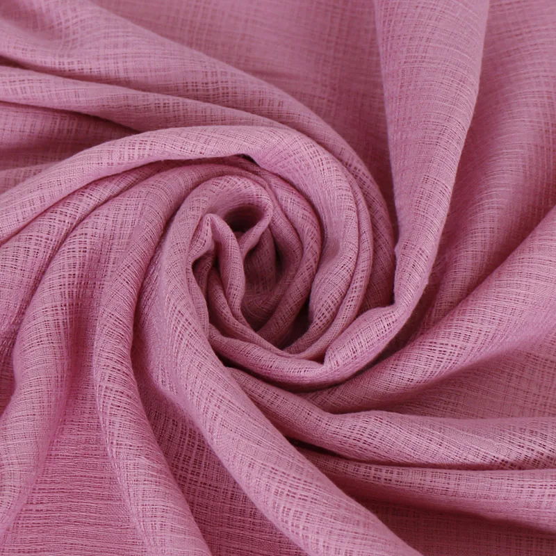 
Wholesale Autumn Sunscreen Cotton and linen Mesh Scarf Islamic Simple Woman Dual-use HIjab Shawl 