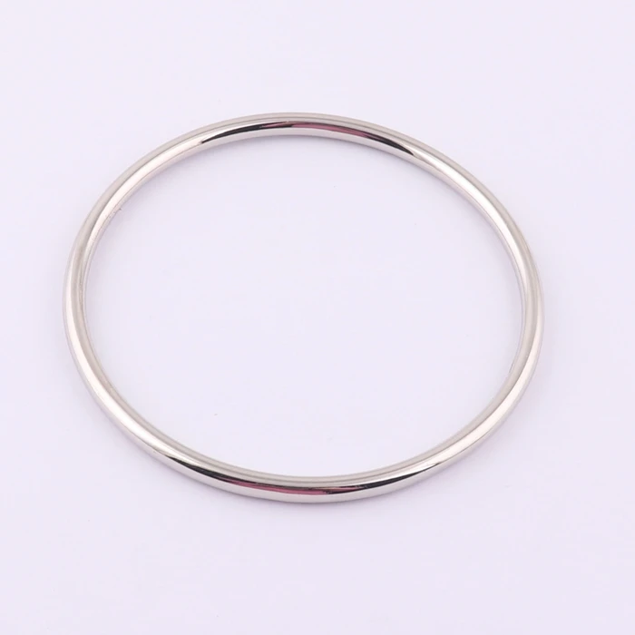 high quality silver color large size 100mm zinc alloy metal round o ring buckle handle for bag accessories