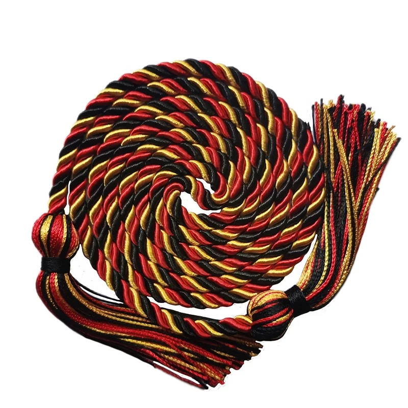 single honor cord black/red/gold  multicolor  graduation cords graduation cord graduation honor cord