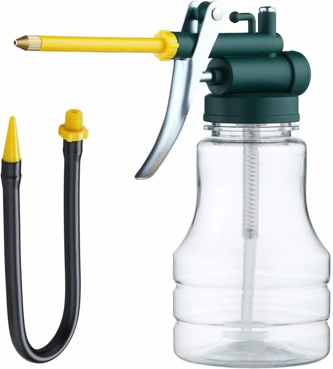 High Pressure Oil Spray Gun 300CC Transparent Lubricating Oil Can Plastic Oiling Pot 300Ml Trigger Pump