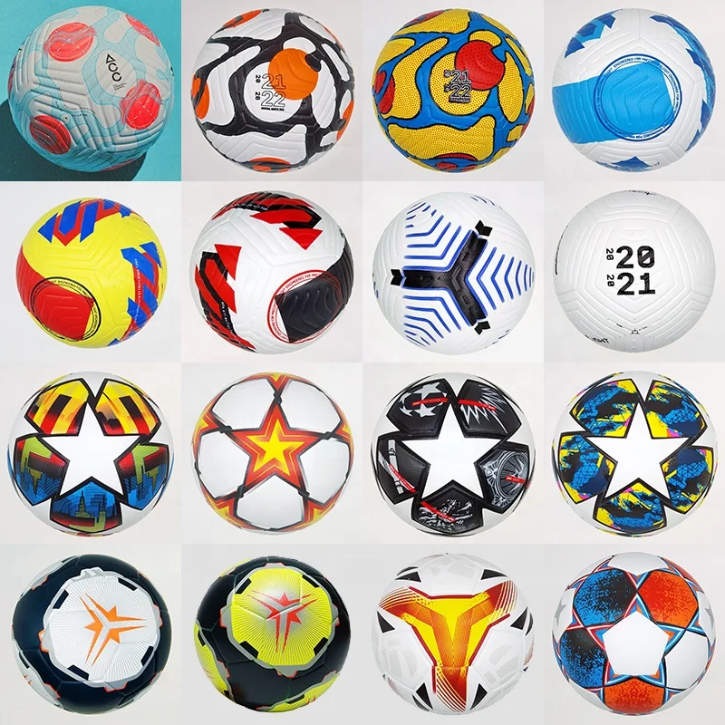 blank custom soccer ball club team print LOGO name top quality PU size 5 football match training balls size 4