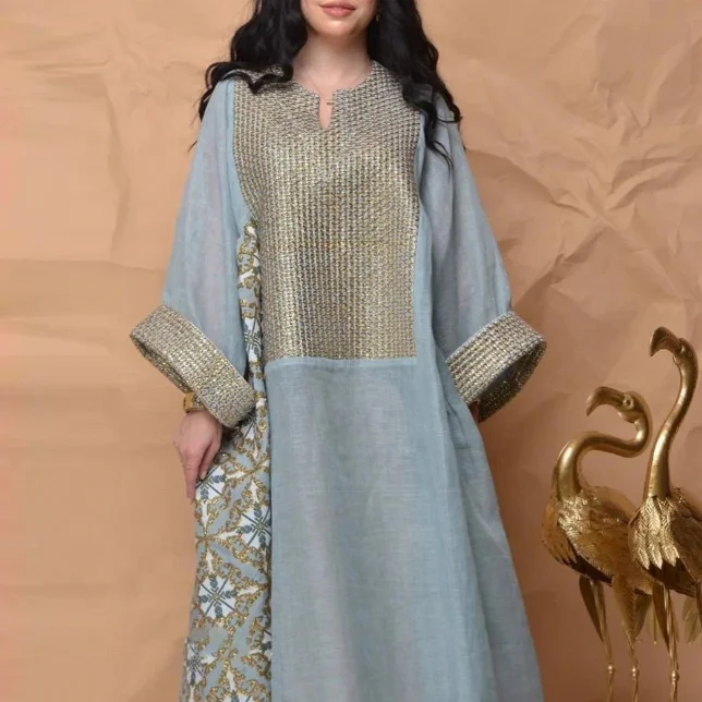 Zifeng OEM Vetements Femme Islamique Breathable Long Sleeved Muslim Dress