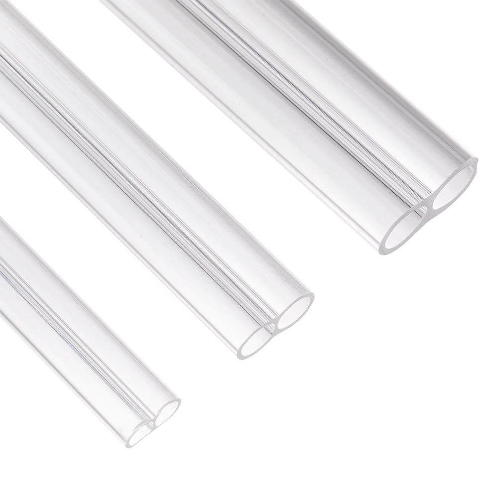 High temperature resistant transparent quartz glass tube dual tube IR heating lamp accessories