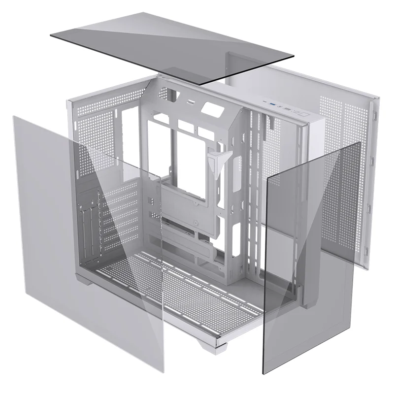 LOVINGCOOL Factory Custom White PC Case Chassis Full Tower ATX M-ATX Mini ITX Gaming CPU Cabinet USB3.0 Computer Cases & Towers