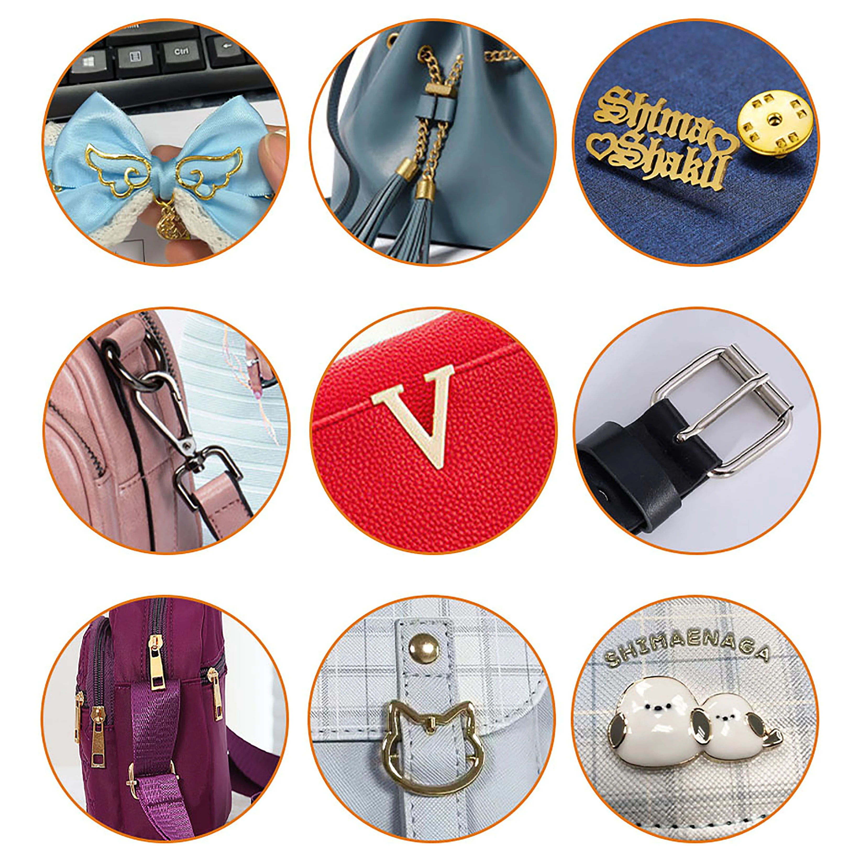 Bag Wallet Decoration Small Accessories Hardware Buckle Fittings Metal Bridge for Strap Connector