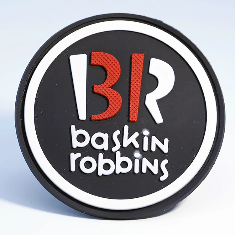 Badge Maker Custom Embossed Brand Name  Silicone Logo 3d Patches Label Rubber Plastic Pvc Badge Uniform Arm 3d Rubber Logo