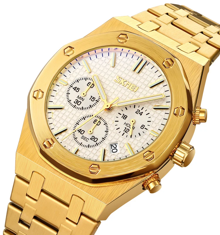 Skmei 9276 Men Business Wristwatches Stainless Steel Strap 30M Waterproof Classical Quartz Watch