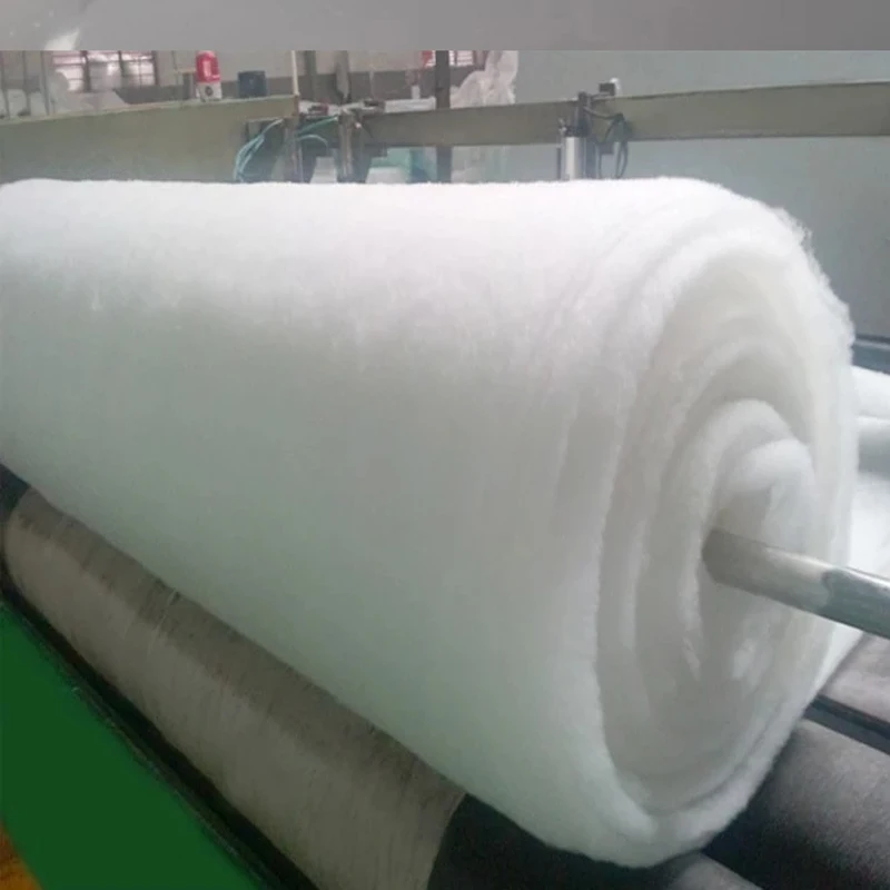100gsm 300 Gsm Vertical Batting Tontine Eco Fibre Graphene Recycled Nonwoven Cotton Polyester Wadding Roll For Baby Futon