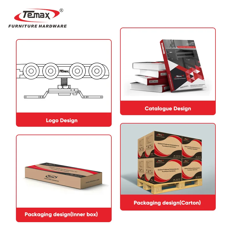 TEMAX DW015B Wardrobe Sliding Door Wheels Double Spring Height Adjustment DW015B