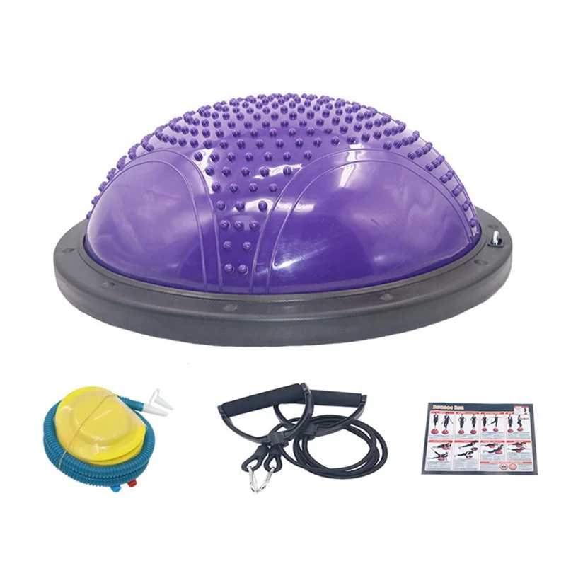 Half Pilates 58cm diameter Balance Yoga PVC Exercise Stability Ball with pump