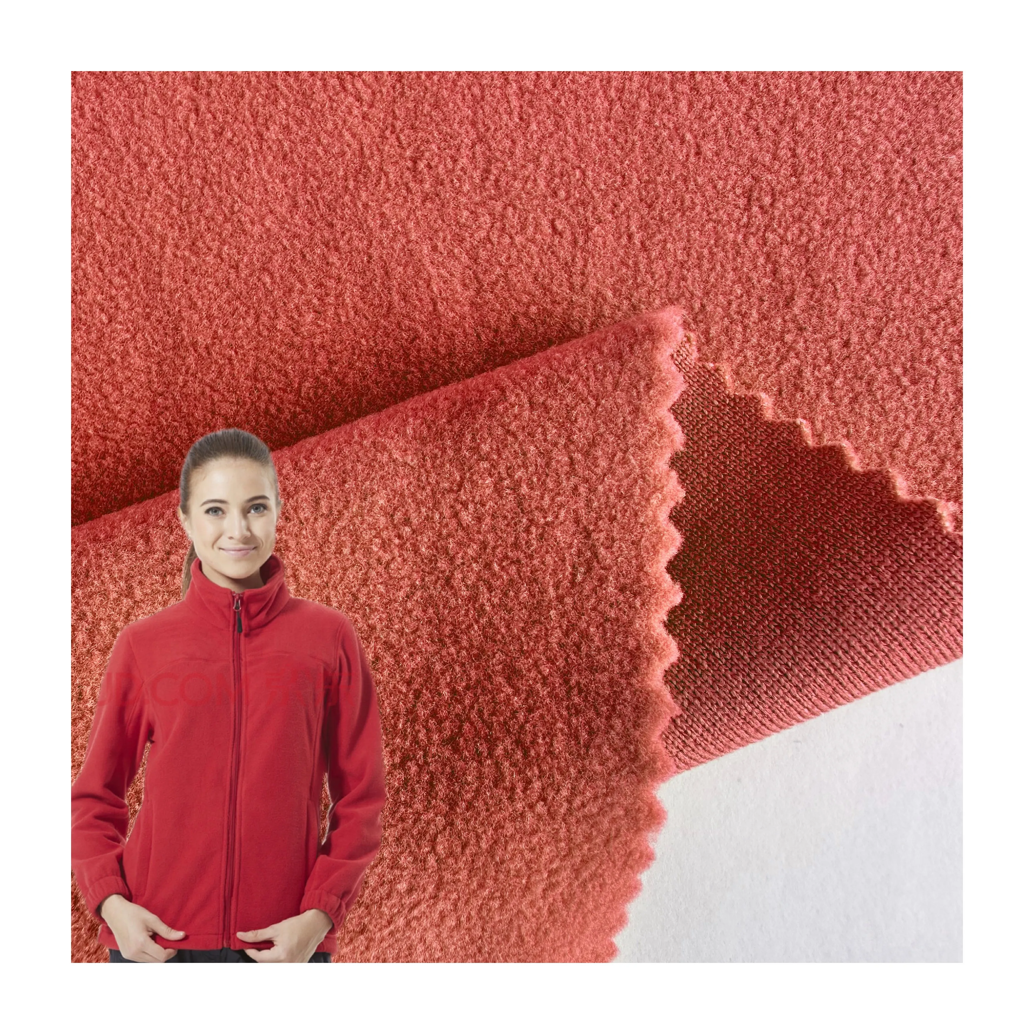 Wholesale Solid Color 100D Polar Fleece 100% Polyester Single Side anti-pilling Fleece Fabric For Hoodie