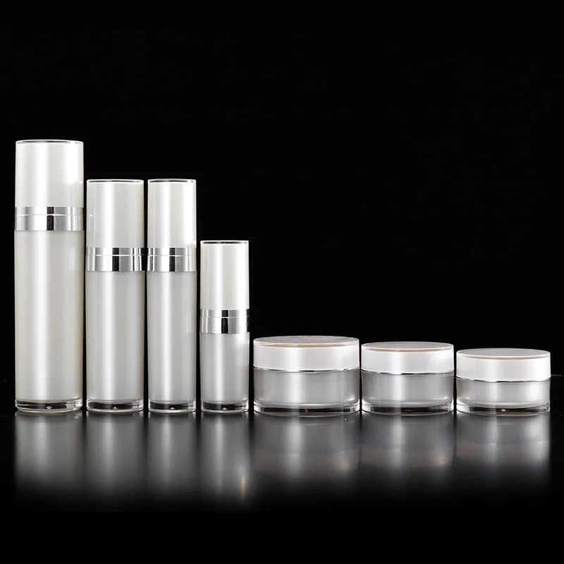 15g30g50g 15ml30ml60ml120ml Заводская поставка 30 мл грушево-белая косметическая бутылка акриловая бутылка для лосьона и крема для упаковки косметики