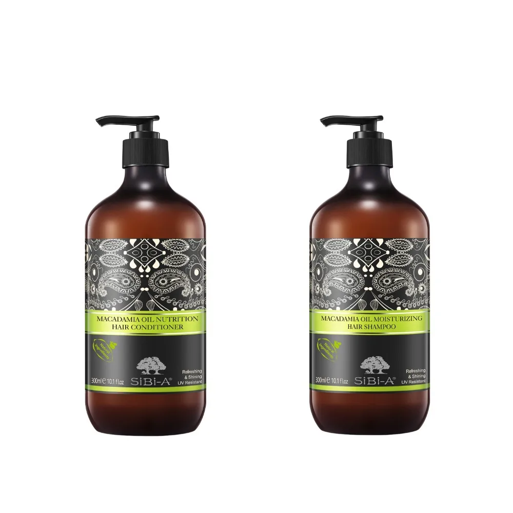 Professional Custom OEM&ODM Organic Moisturizing Anti Dandruff Natural Macadamia Oil Hair Care Shampoo Set