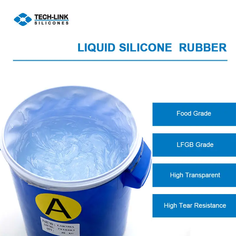 Manufacturers High Transparent Liquid Silicone Rubber 60 Shore A Food Grade Liquid Rubber Raw Material Silicon Gel For Molding