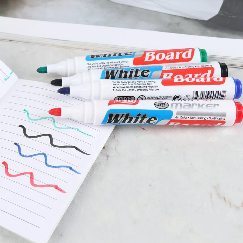 
High Durability OEM 4pcs/set Easy Dry Erase Marker Whiteboard Pen For Office Stationery Supplies 