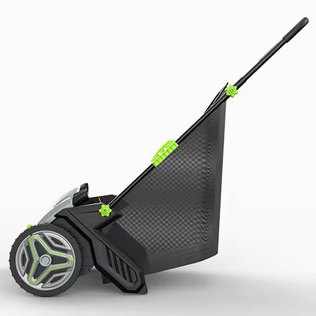 21inch Manual Hand Push Walk Behind Grass Leaf Collector Push Lawn Street Sweeper for Garden Grass Catcher