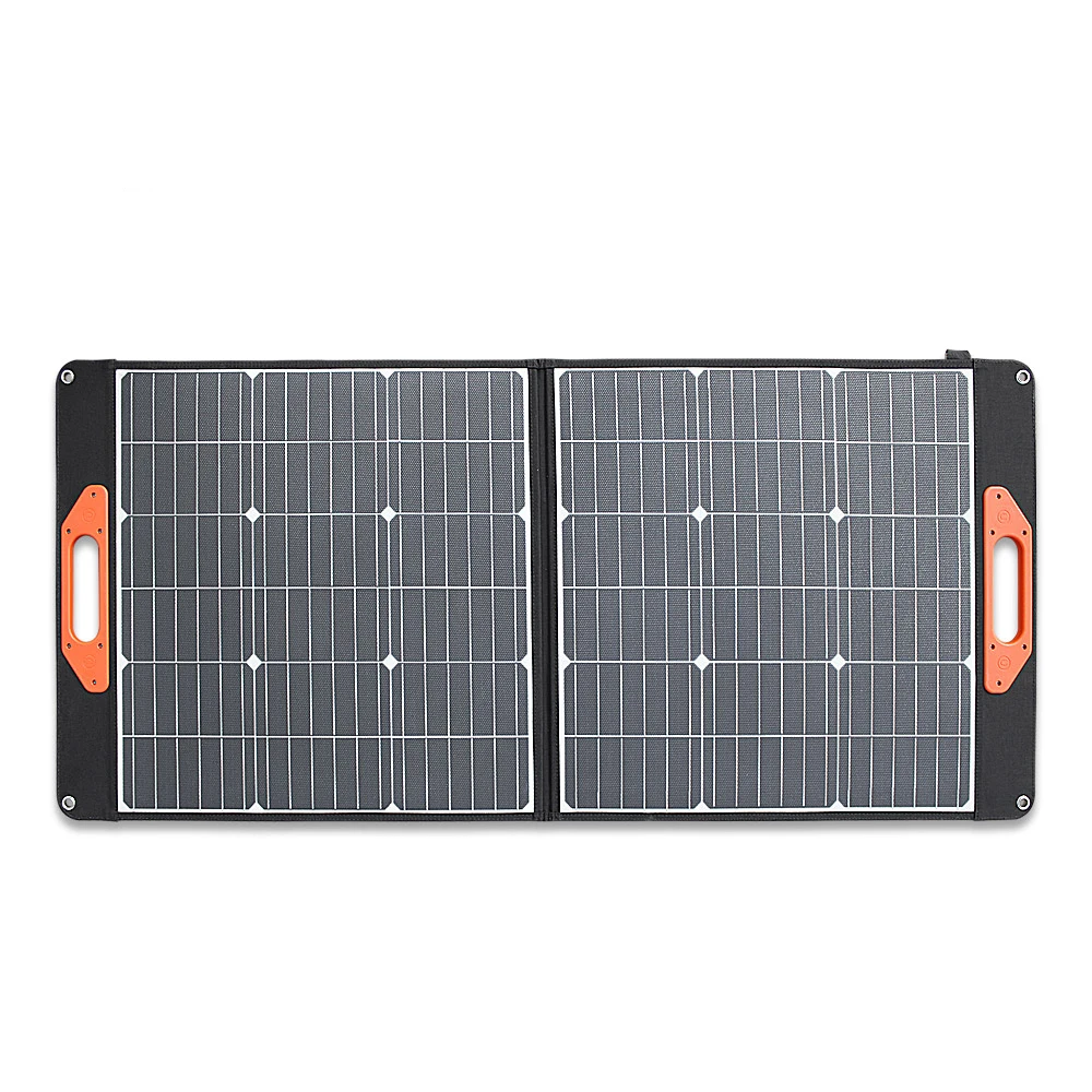 New Camping 100W Monocrystalline Solar Panel 2 Fold Foldable Panel folding solar panel 28w for home solar generator