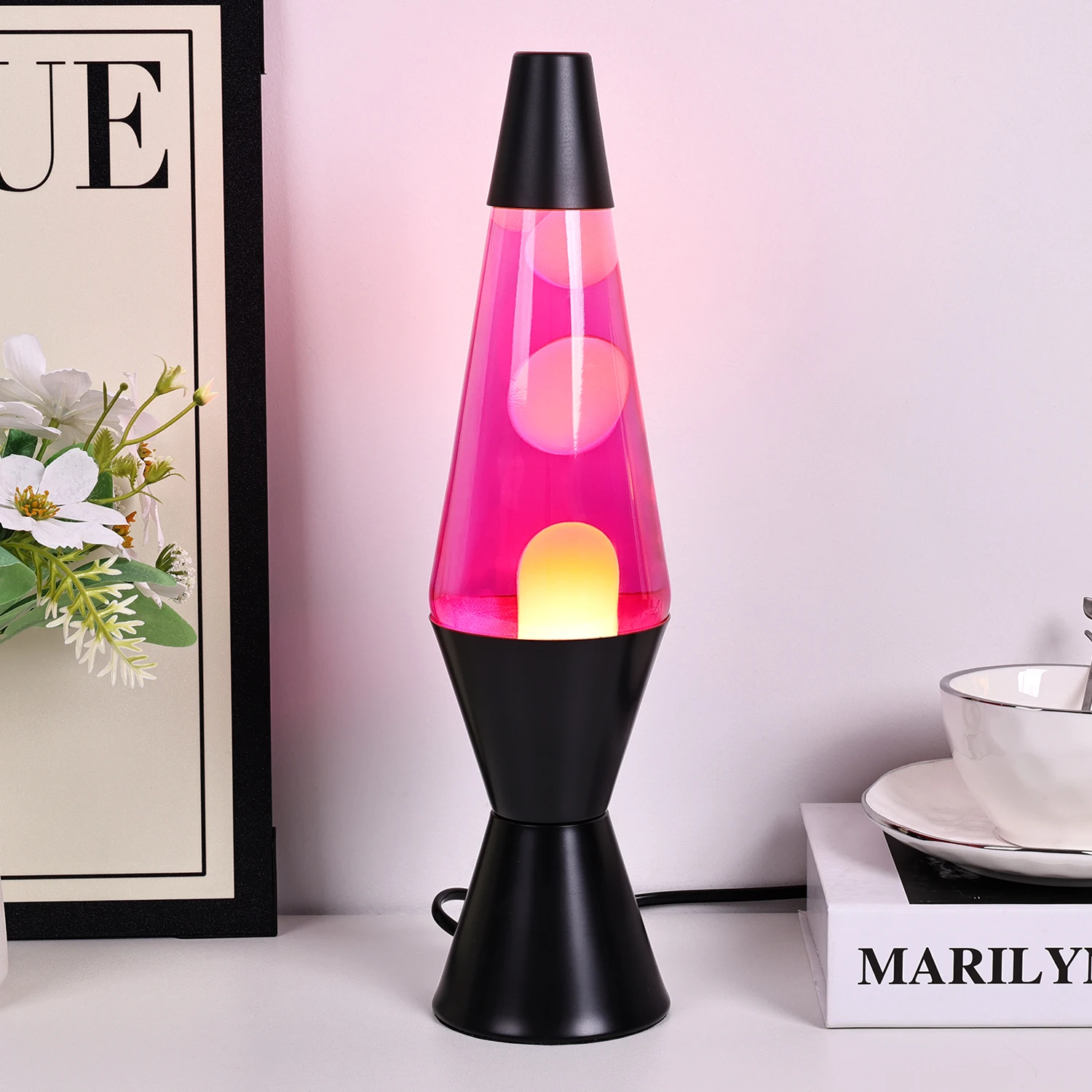 Tianhua wholesale custom Brand Unique Design Led metal Motion rocket table lava lamp aquarium, Decorative Lava Night Light
