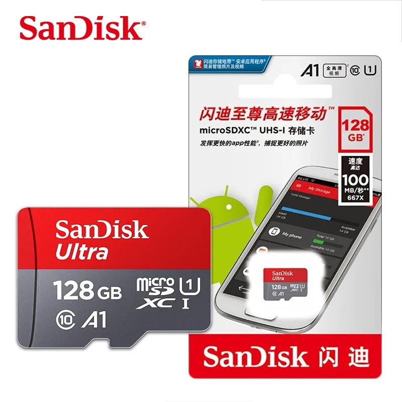 Оптовая продажа Оригинальные SanDisk micro sd 200 ГБ флэш-карты TF A1 Ultra U3 высокоскоростная карта