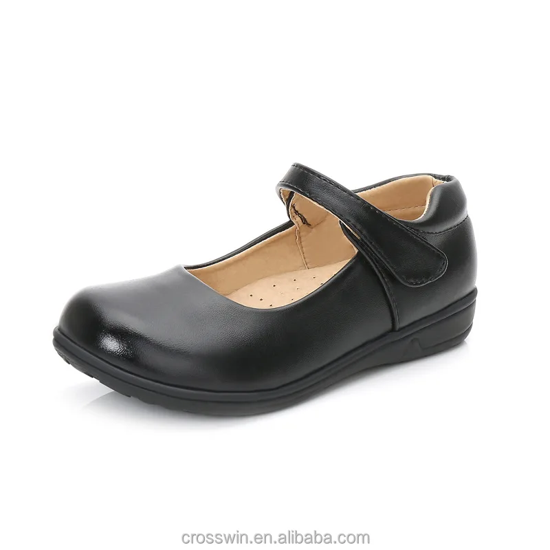 Wholesale factory price children girls dress shoes school classic black white kids school shoes