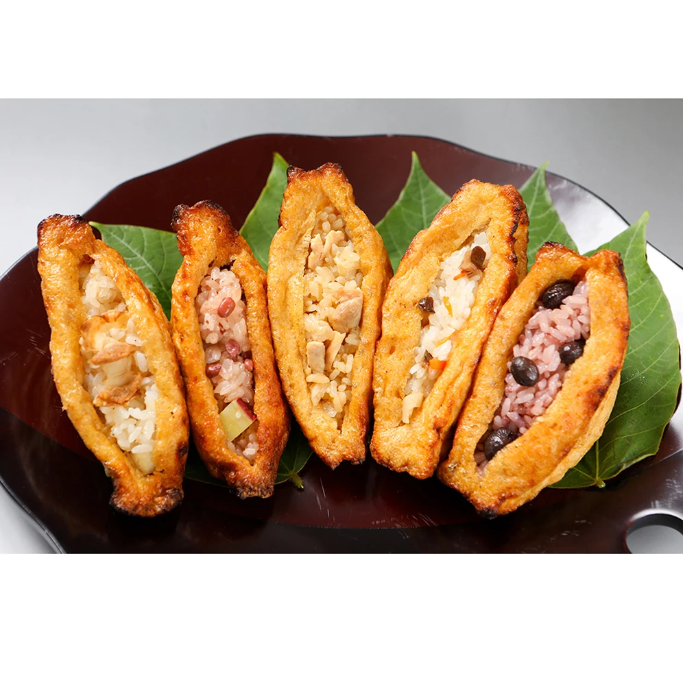 Japanese healthy snack frozen baked inari tofu roll rice sushi