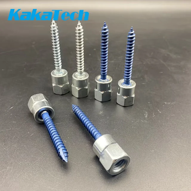 Geomet Sammys Threaded Rod Fitting Vertical Carbon Steel Galvanized Screw Anchor for Wood