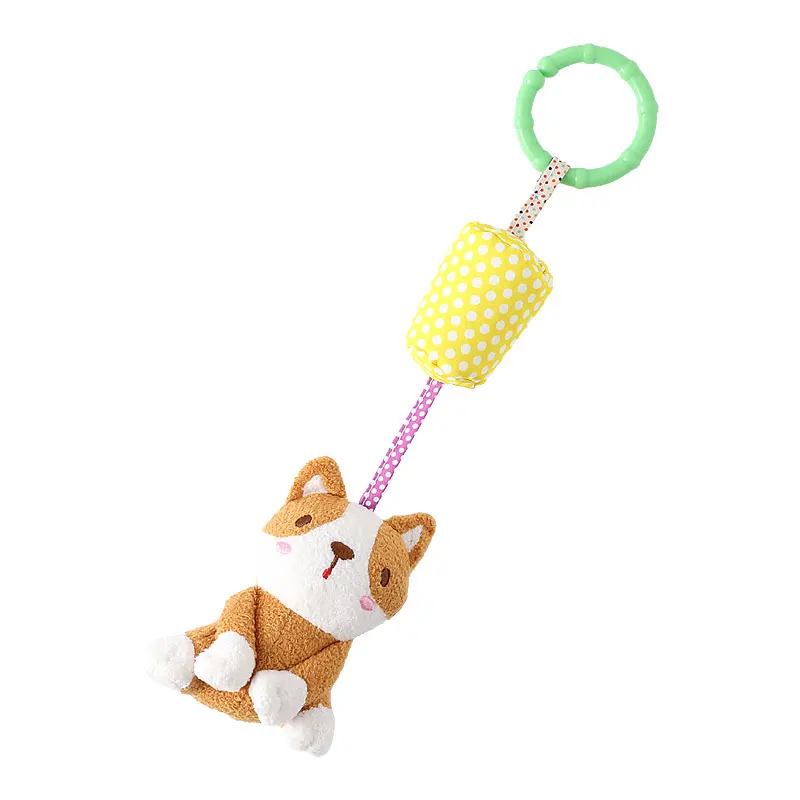 Baby crib hanging rattles stuffed plush toy animal music wind chime for stroller