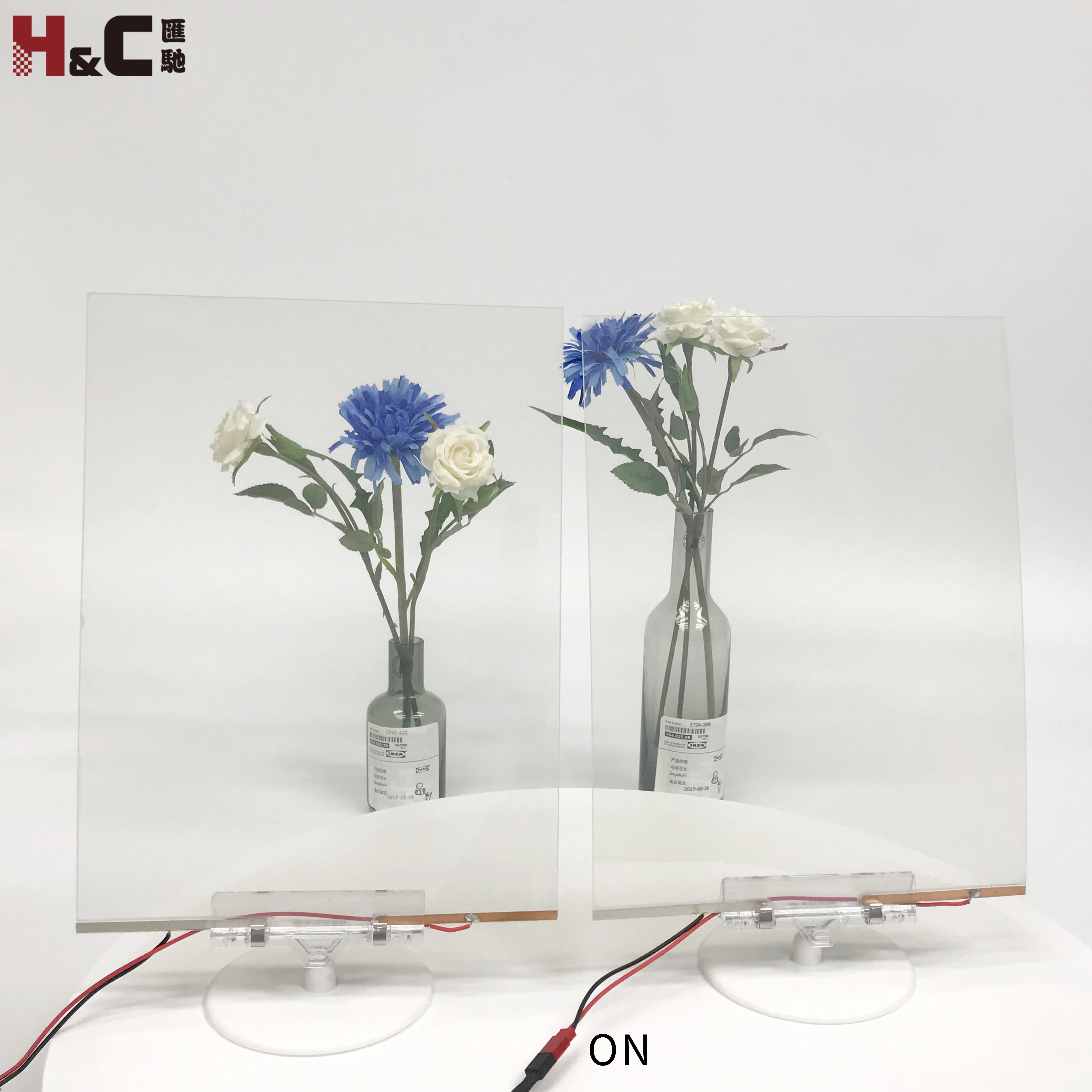 Extra PDLC Clear Self Adhesive Smart Glass Window Film For Office Building