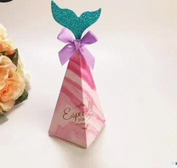 OurWarm Under the Sea Party Candy Boxes Little Mermaid Party Supplies Theme Mermaid DIY Gift Box Birthday Party Decorations Kids