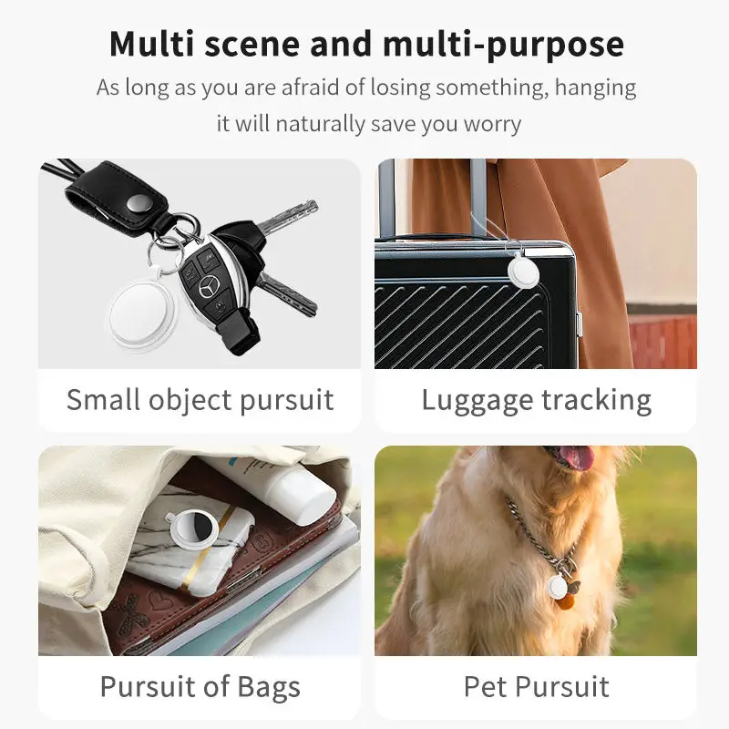 Smart Tag compatible with iOS Android Bluetooth GPS Tracker Mini GPS Locator Key Finder Bag Luggage Wallet Pet children Vehicle