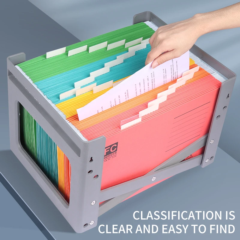 Office Plastic Desk Stationery Wire Mesh Hanging Wall Mounted Hanging File Folder Organizer