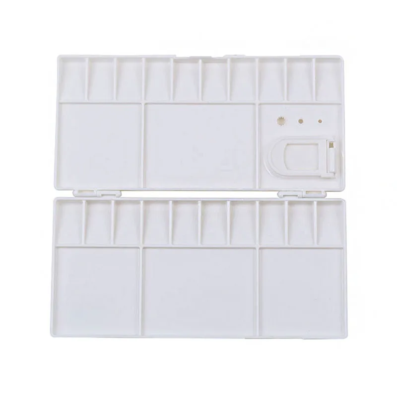 Палитра для рисования Meihui складные лотки раскрашивания с отверстиями большого пальца коробка акварельные пластиковые палитры 25 колодцами